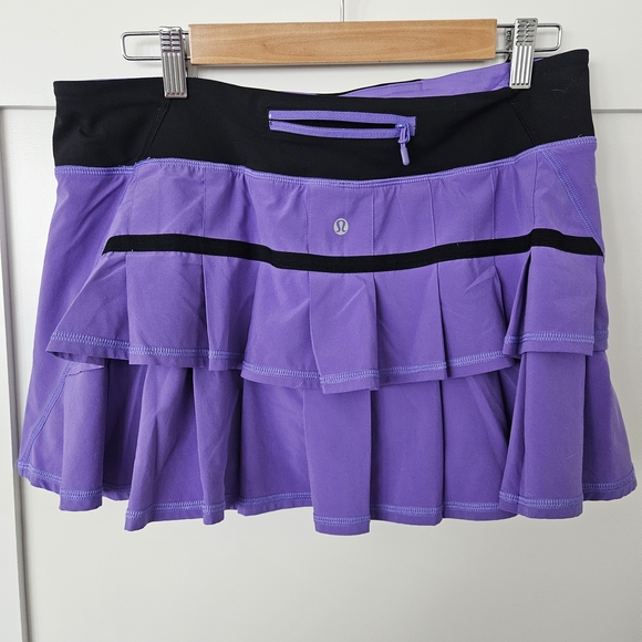 Lululemon Purple and Black Athletic Skort - Picture 2 of 5